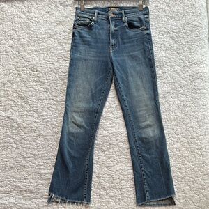 MOTHER The Insider step hem crop boot cut jeans size 26